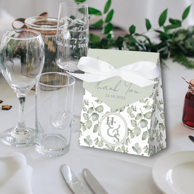 Grüne Eukalyptus-Hochzeit Geschenkschachtel (Von Creator hochgeladen)