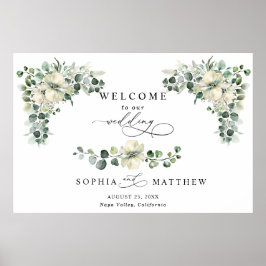 Grüne Eukalyptus-Hochzeit Poster