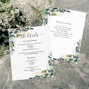 Grüne Eukalyptus Hochzeitsprogramm Details Haushal