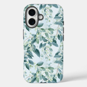 Grüne Eukalyptus im Weichtöner-Stil iPhone 16 Hülle