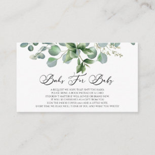 Grüne Eukalyptus-Pflanze Kinderduschbücher für Kin Begleitkarte