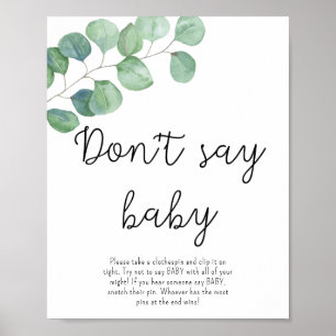 Grüne Eukalyptus - Sag nicht Baby Poster