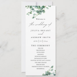 Grüne Eukalyptus-Skript-Hochzeitskarte