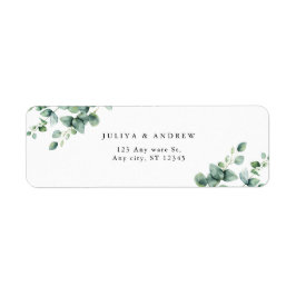 Grüne Eukalyptus-Skriptadresse für Hochzeiten