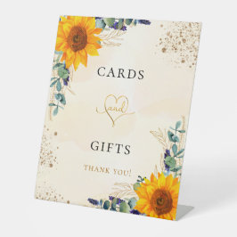 Grüne Eukalyptus-Sonnenblumen Sockelschild