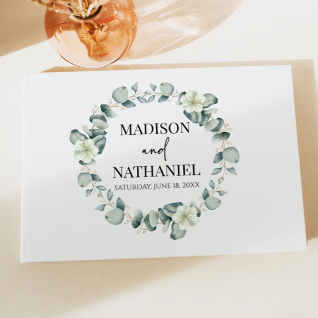 Grüne Eukalyptus Verlasse Grüne Botanische Hochzei Gästebuch (Von Creator hochgeladen)