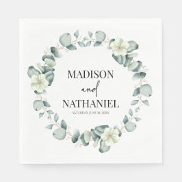 Grüne Eukalyptus Verlasse Grüne Botanische Hochzei Serviette