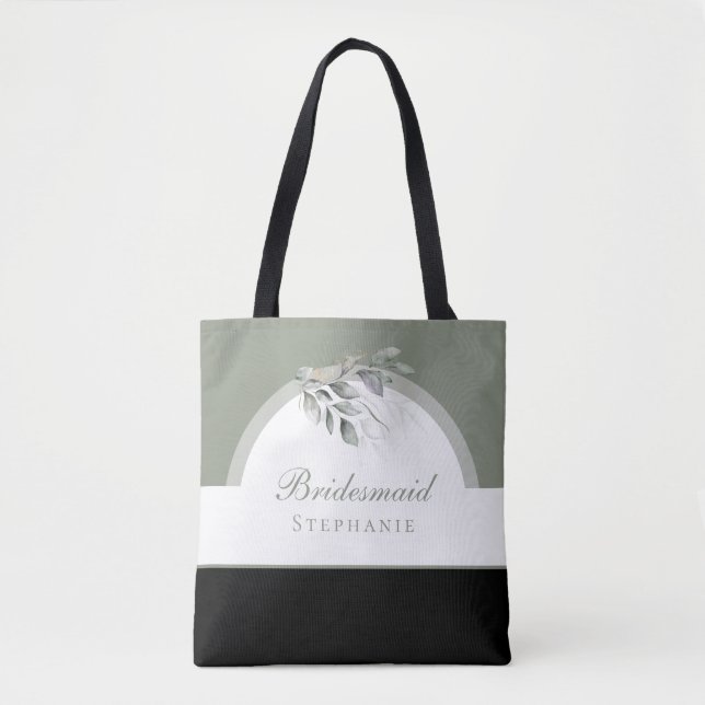 Grüne Eukalyptus Wedding Tote Bag (Vorderseite)