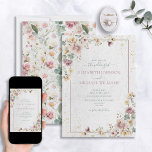 Grüne Eukalyptus-Wildblume Gold Einladung<br><div class="desc">Sie suchen die perfekte Einladung, um Ihren großen Tag bekannt zu geben? Schauen Sie nicht weiter als diese rosa Sage Green Eukalyptus Wildblume Gold Hochzeit Einladung! Diese wunderschöne Einladungskarte ist voll von trendigen Aquarellfarben-Wildblume-Rose und eucalyptus-Blumenmotiven, die sich durch schimmernde Imitate mit goldenem Staub über schöne Imitate, schöne Kunst Aquarellpapier Textur....</div>