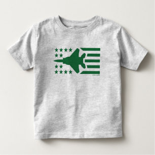 Grüne F-15-Jet-US Flagge Kleinkind T-shirt