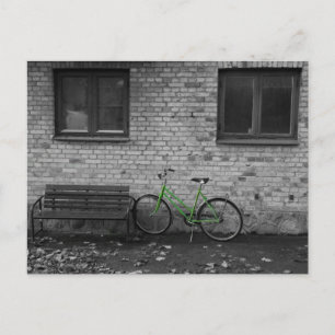 Grüne Fahrradkarte Postkarte