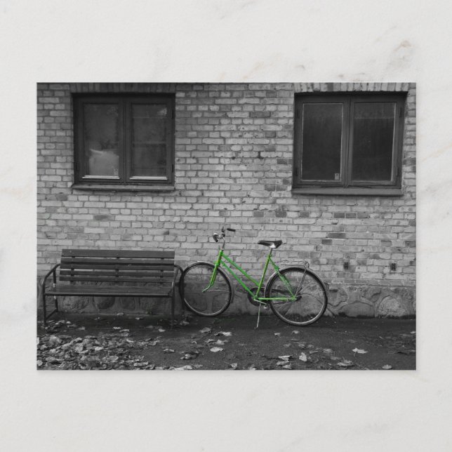 Grüne Fahrradkarte Postkarte (Vorderseite)