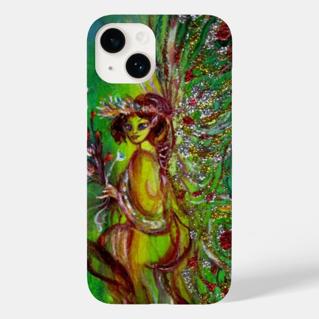 GRÜNE FAIRE MIT GOLDGLITZERN IN MOONLIGHT Case-Mate iPhone HÜLLE (Rückseite)