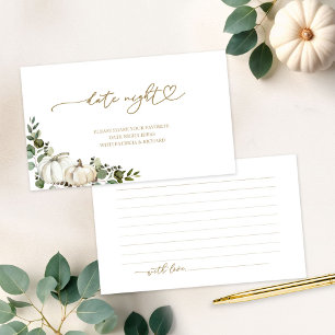 Grüne Fall Brautparty Datum Nachtkarten Begleitkarte