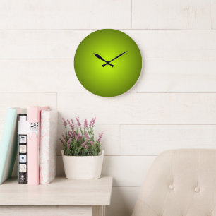 Grüne Farbabstufungen Minimalistischer Farbverlauf Große Wanduhr