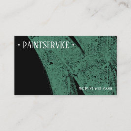 Grüne Farbe auf schwarz, modern, minimalistisch Visitenkarte