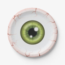 Grüne Farbe Augapfel Halloween Blutunterlaufener A