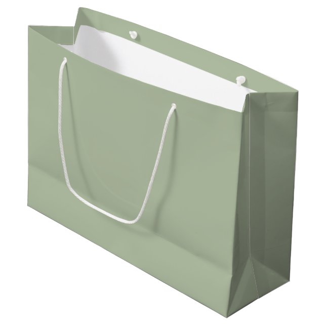 Grüne Farbe der hellen Seite Große Geschenktüte (Vorderseite Schrägansicht)