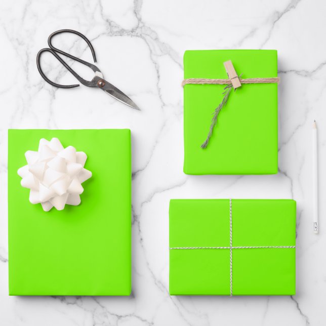 Grüne Farbe der Rasenfläche | Classic | elegant Geschenkpapier Set (Vorderseite)