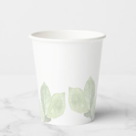Grüne Farbe Leaf Papier Cup Pappbecher