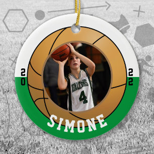 Grüne Farben des Baseball-Teams Keramik Ornament