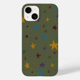 Grüne farbenfrohe Stern Handyhülle Case-Mate iPhone 14 Hülle