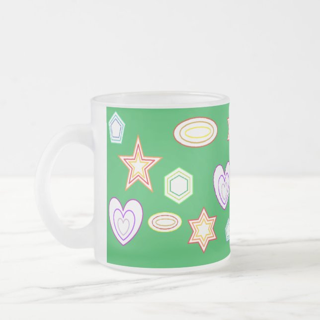 Grüne Farbformen Tasse (Links)