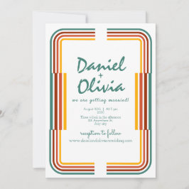 Grüne farbige Illustration Foto Wed Einladung