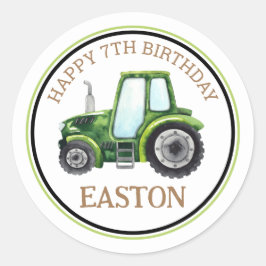 Grüne Farm Traktor Geburtstagspartei Aufkleber