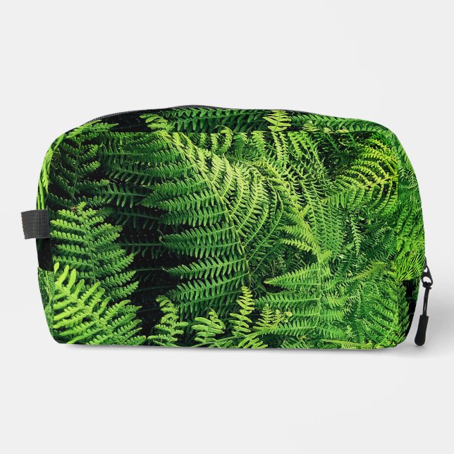 Grüne Farn Waschbeutel (Vorderseite)