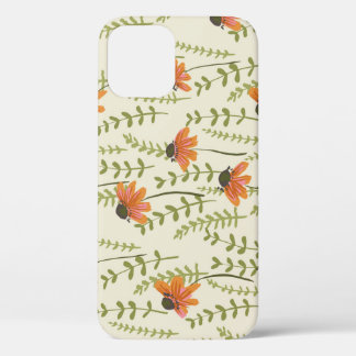 Grüne Farne, orangefarbene Blume, Natur. Case-Mate iPhone Hülle