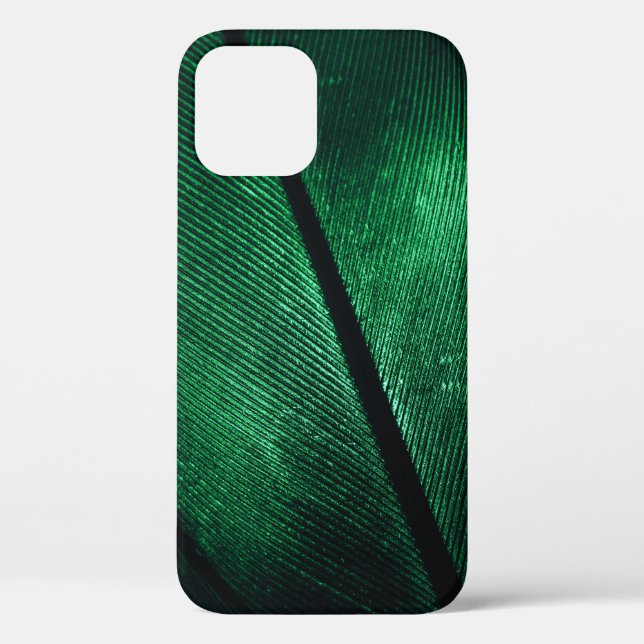 Grüne Feder, schöne Muster Textur. Case-Mate iPhone Hülle (Rückseite)
