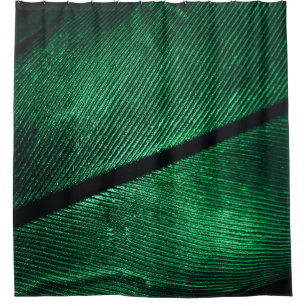 Grüne Feder, schöne Muster Textur. Duschvorhang