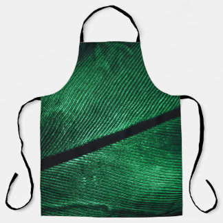 Grüne Feder, schöne Muster Textur. Schürze
