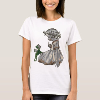 Grüne Feen- und Mädchen-Damen-T-Shirt T-Shirt