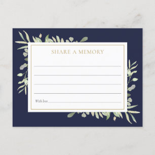 Grüne Feier des Lebens gemeinsam mit einer Memory  Postkarte