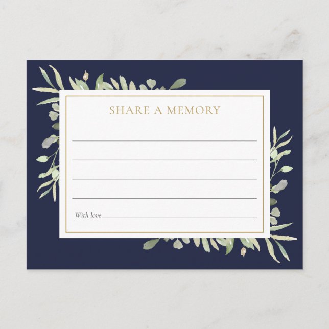 Grüne Feier des Lebens gemeinsam mit einer Memory  Postkarte (Vorderseite)
