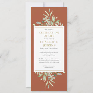 Grüne Feier zum Lebensbeerdigung Invi Einladung