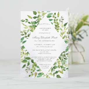 Grüne Feier zur Beerdigung des Lebens Einladung