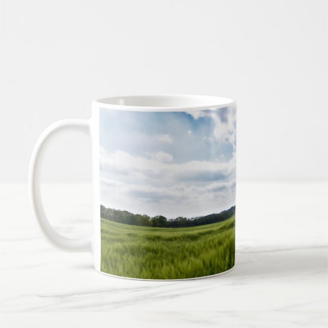 Grüne Felder Kaffeetasse (Links)
