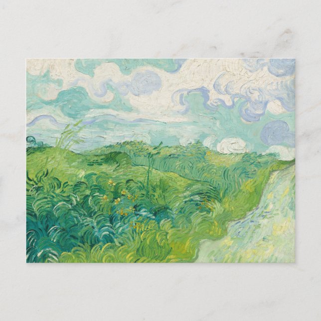 Grüne Felder Landschaft Art Van Gogh Postkarte (Vorderseite)