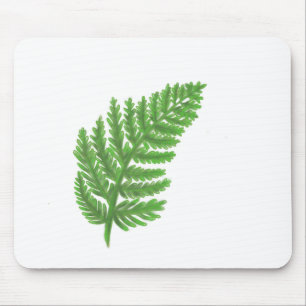 Grüne Fern, grünes Blattwerk, botanisches Muster Mousepad