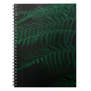 GRÜNE FERN PFLANZE IN NAH-OBEN-FOTOGRAFIE NOTIZBLOCK