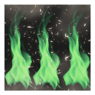 Grüne Flamme Poster