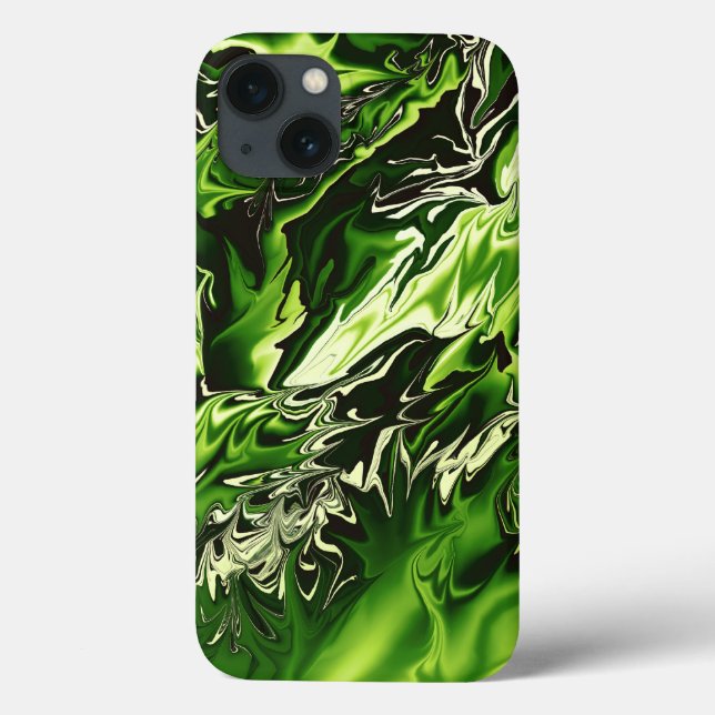 Grüne Flammen Case-Mate iPhone Hülle (Rückseite)