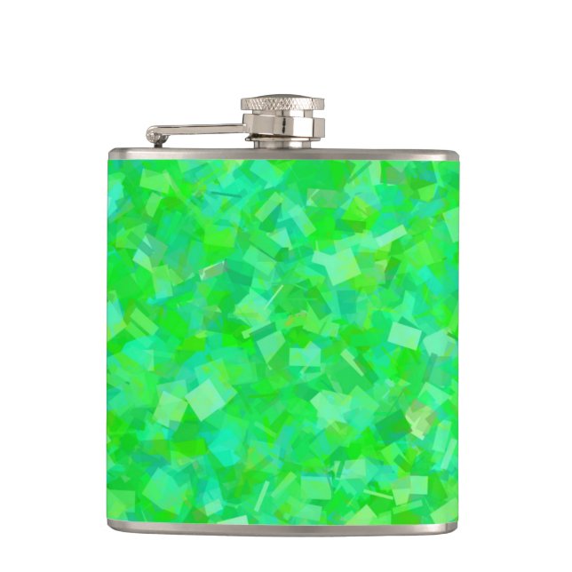 Grüne Flasche Flachmann (Vorderseite)