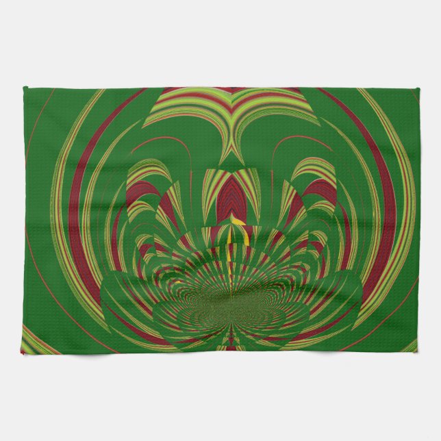 Grüne Floral Handtuch (Horizontal)