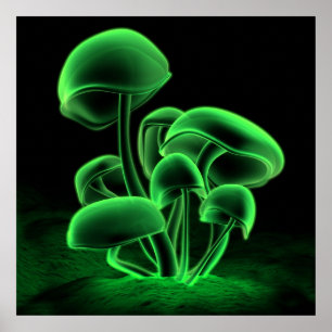 Grüne Fluoreszenz (Quadrat) Poster