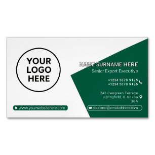 Grüne formale QR Berufliche Unternehmensmoderne Magnetische Visitenkarte