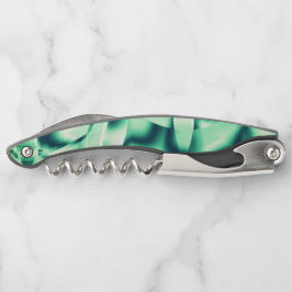 Grüne Formen aus Acryl, einige Minzetöne Kellnermesser